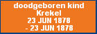 doodgeboren kind Krekel