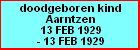 doodgeboren kind Aarntzen