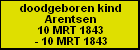 doodgeboren kind Arentsen