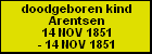 doodgeboren kind Arentsen