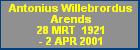 Antonius Willebrordus Arends
