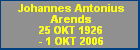 Johannes Antonius Arends