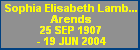 Sophia Elisabeth Lambertina Arends