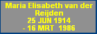 Maria Elisabeth van der Reijden