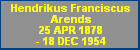 Hendrikus Franciscus Arends