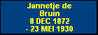 Jannetje de Bruin