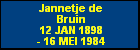 Jannetje de Bruin