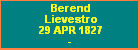 Berend Lievestro