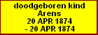 doodgeboren kind Arens