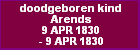 doodgeboren kind Arends
