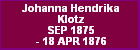 Johanna Hendrika Klotz