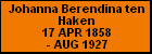 Johanna Berendina ten Haken
