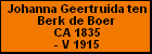 Johanna Geertruida ten Berk de Boer