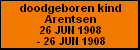 doodgeboren kind Arentsen