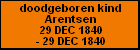 doodgeboren kind Arentsen