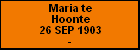 Maria te Hoonte