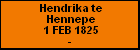Hendrika te Hennepe