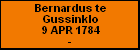 Bernardus te Gussinklo