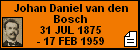 Johan Daniel van den Bosch