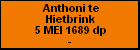 Anthoni te Hietbrink