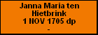 Janna Maria ten Hietbrink