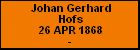 Johan Gerhard Hofs