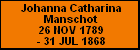 Johanna Catharina Manschot