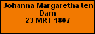 Johanna Margaretha ten Dam