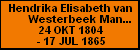 Hendrika Elisabeth van Westerbeek Manschot