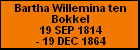 Bartha Willemina ten Bokkel