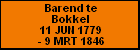Barend te Bokkel