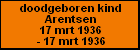 doodgeboren kind Arentsen