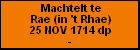 Machtelt te Rae (in 't Rhae)