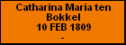 Catharina Maria ten Bokkel