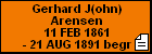 Gerhard J(ohn) Arensen