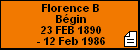 Florence B Bgin