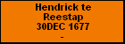 Hendrick te Reestap