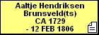 Aaltje Hendriksen Brunsveld(ts)